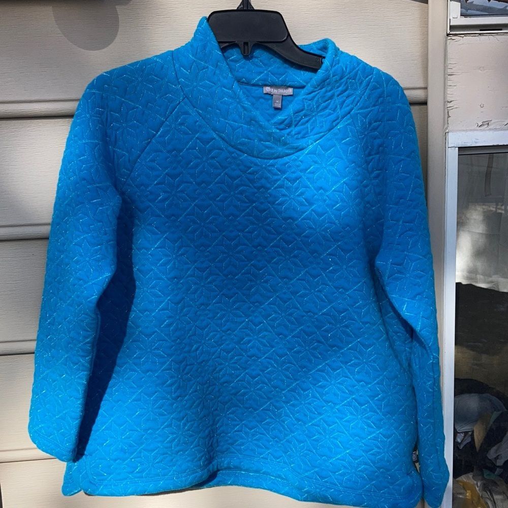 Talbots deep sky blue color sweatshirt